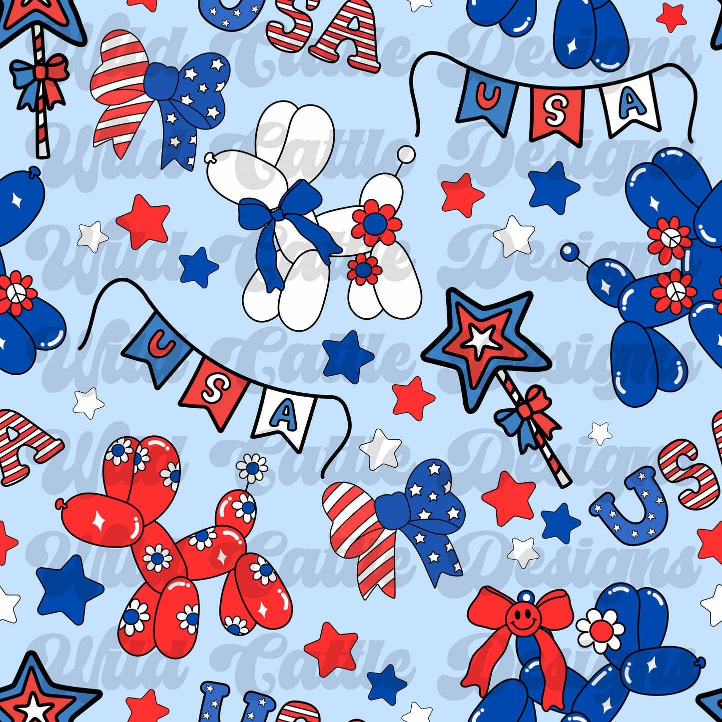 july balloon dog seamless