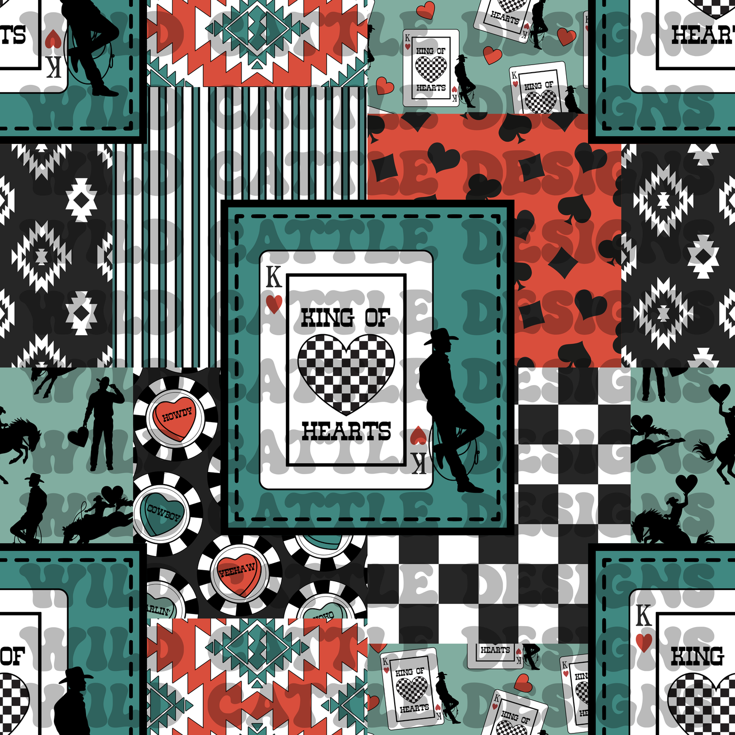 King of hearts patchwork
