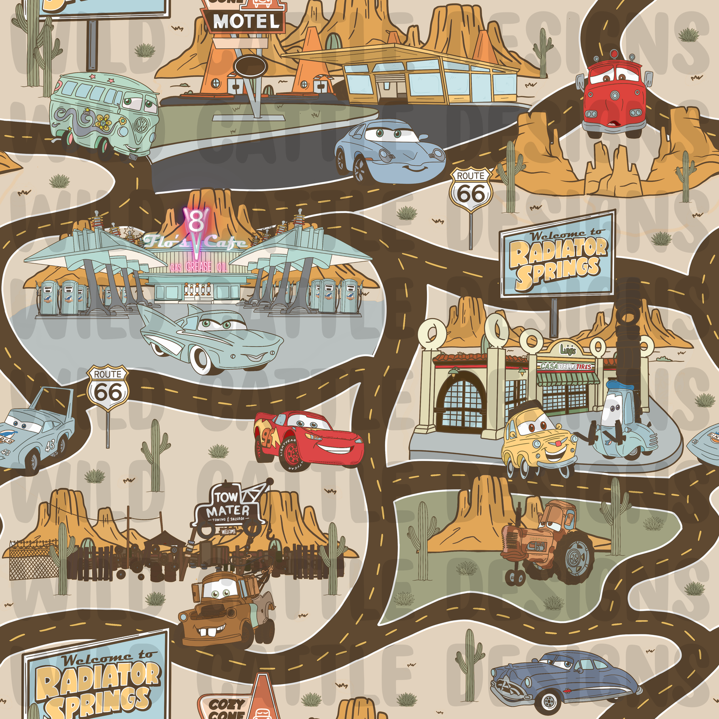 Muted car town seamless