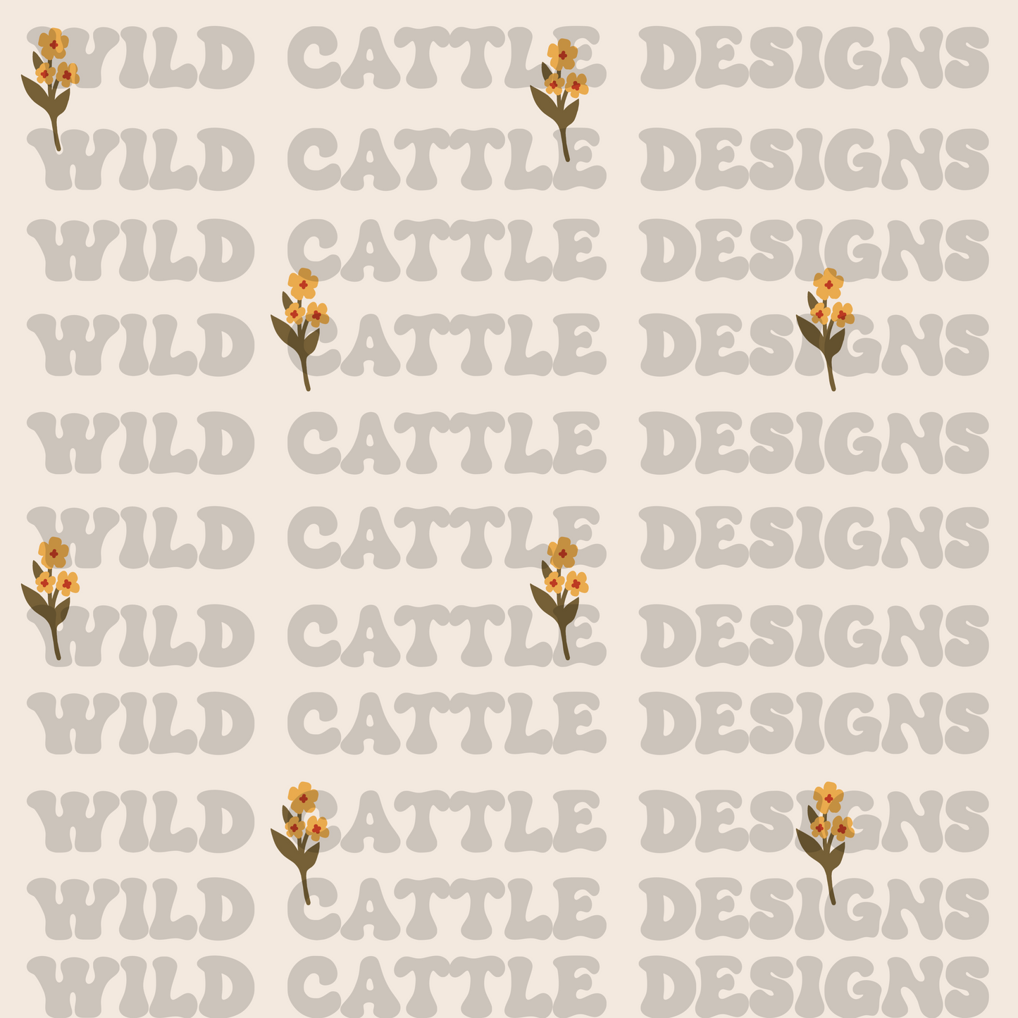 Muted chicken floral seamless