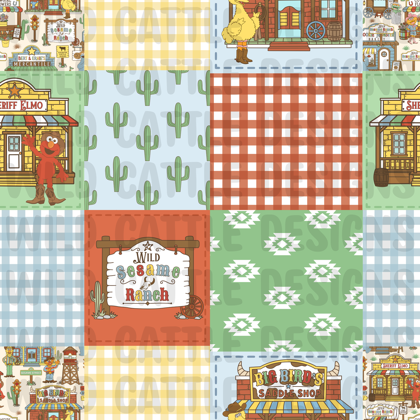 Muted wild ranch patchwork