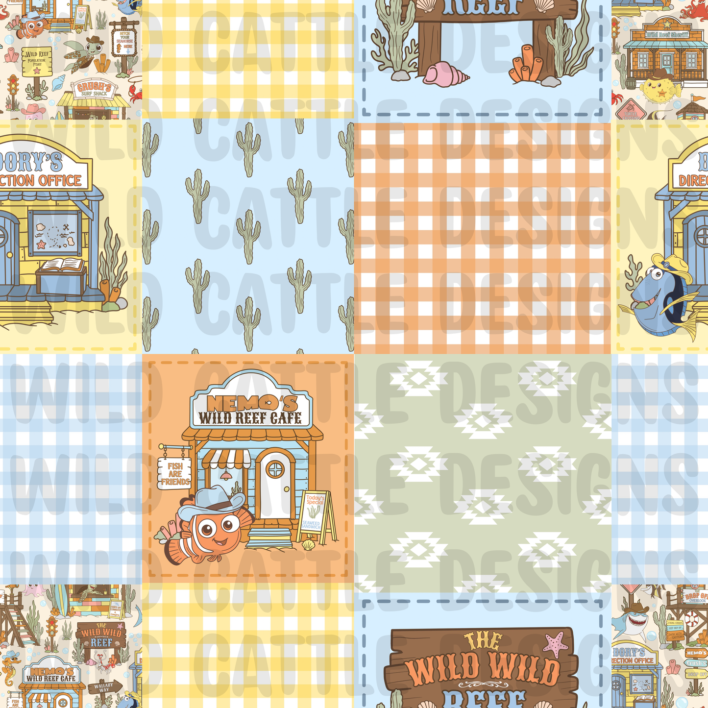 Muted wild reef patchwork