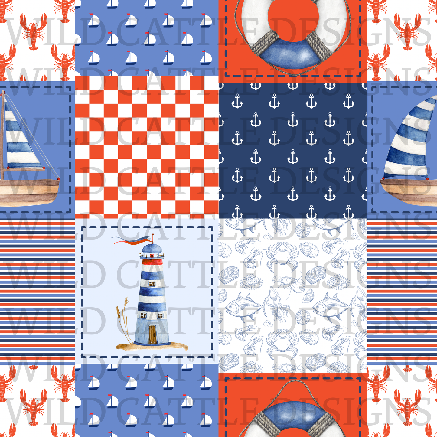 Nautical patchwork