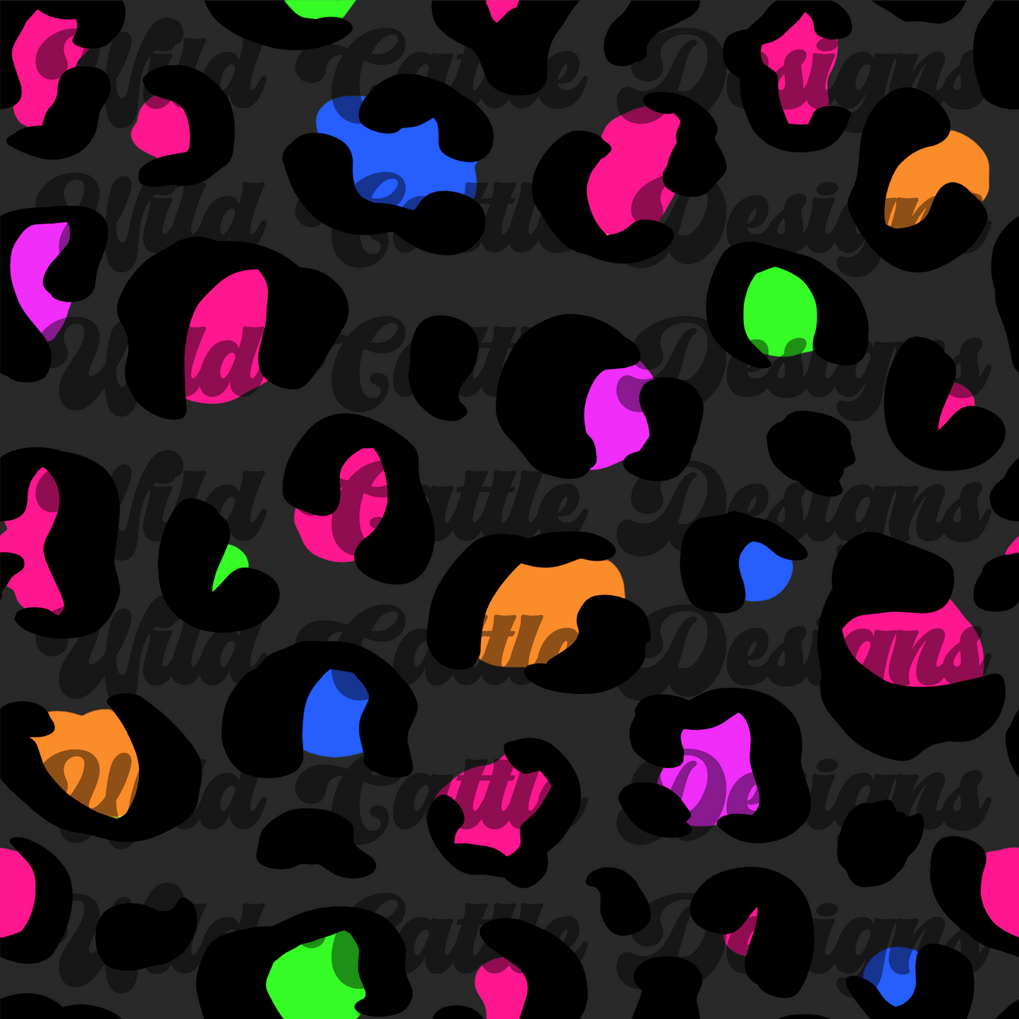 Neon cheetah seamless