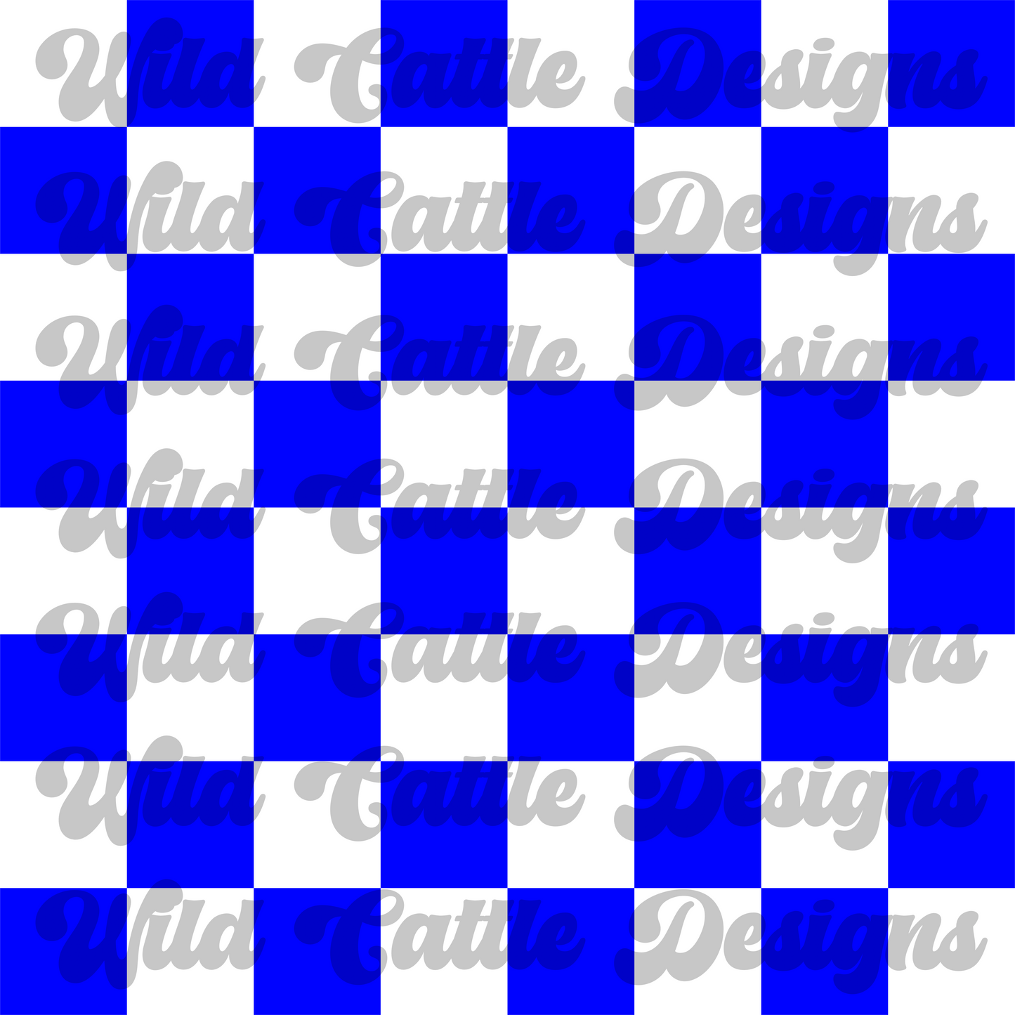 neon blue check seamless