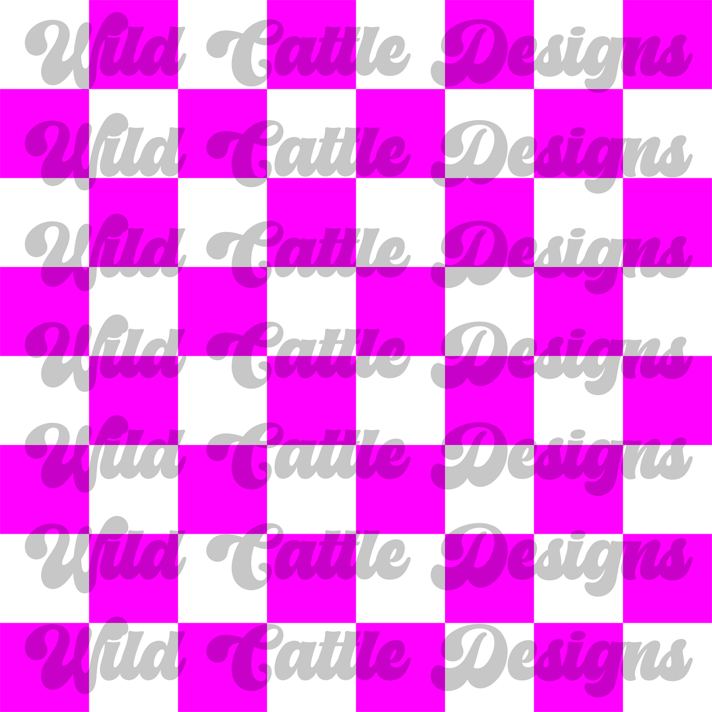 neon fuschia check seamless