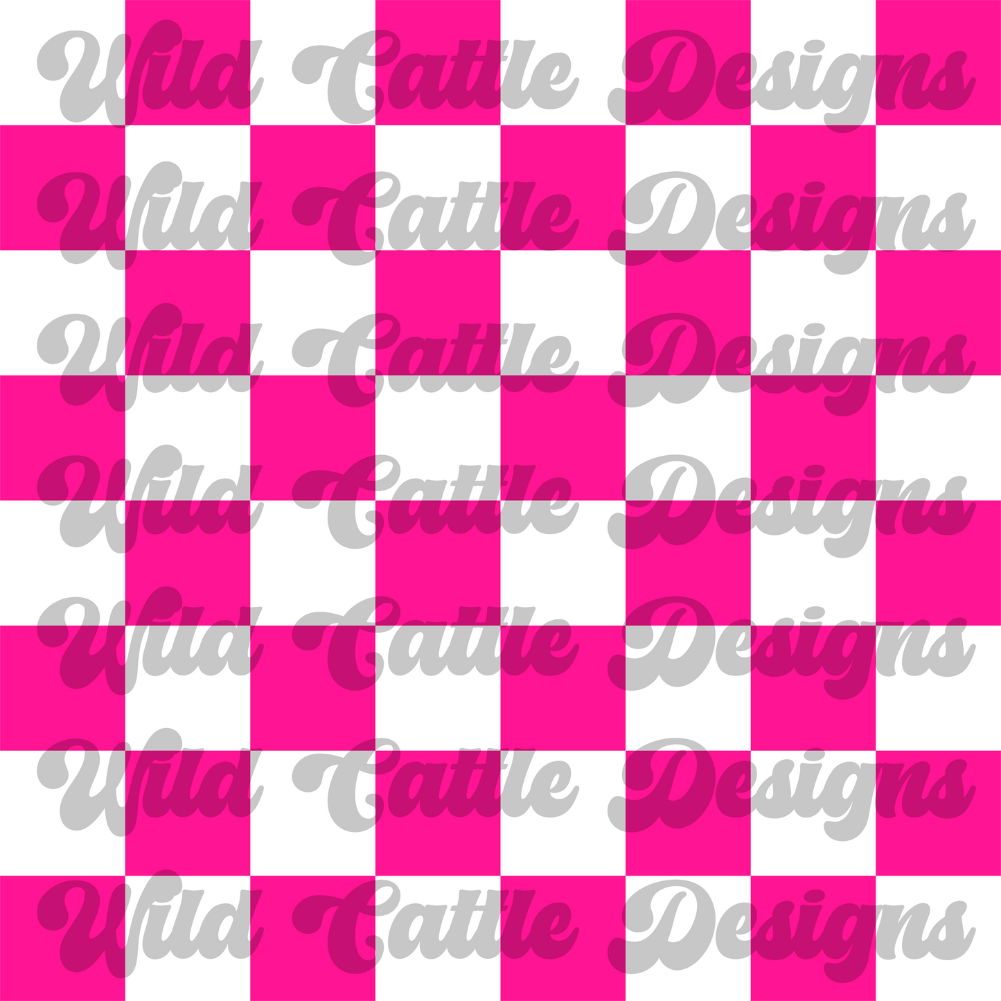 neon pink check seamless