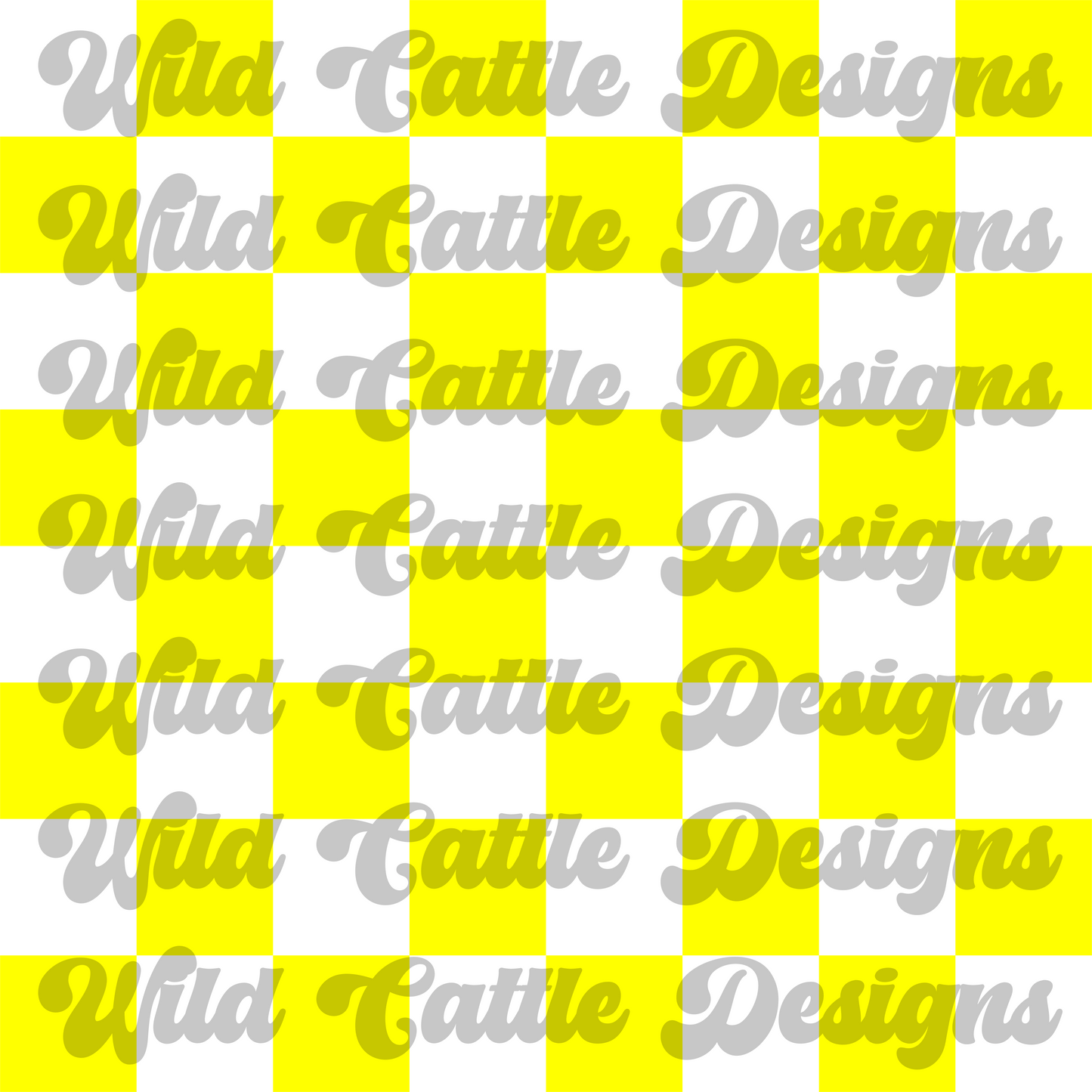 neon yellow check seamless