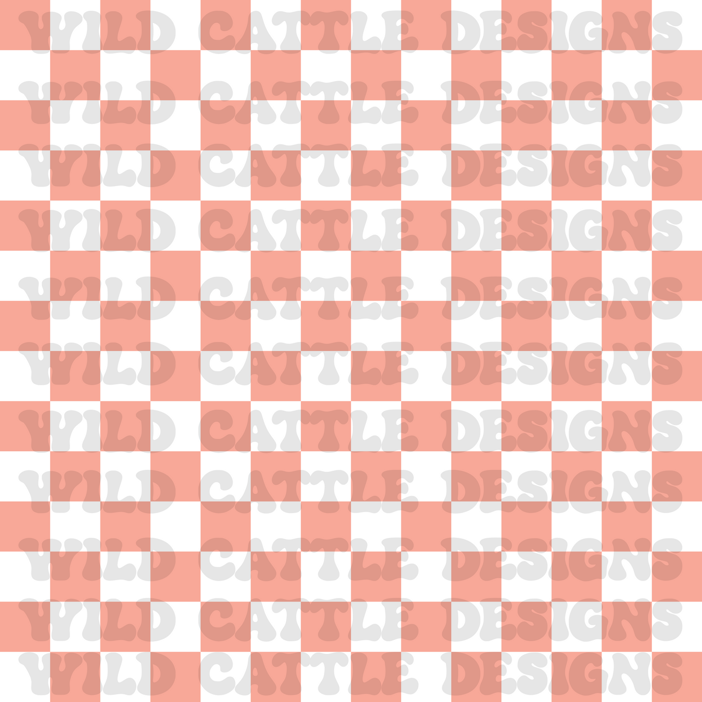 Ocean girl pink check seamless