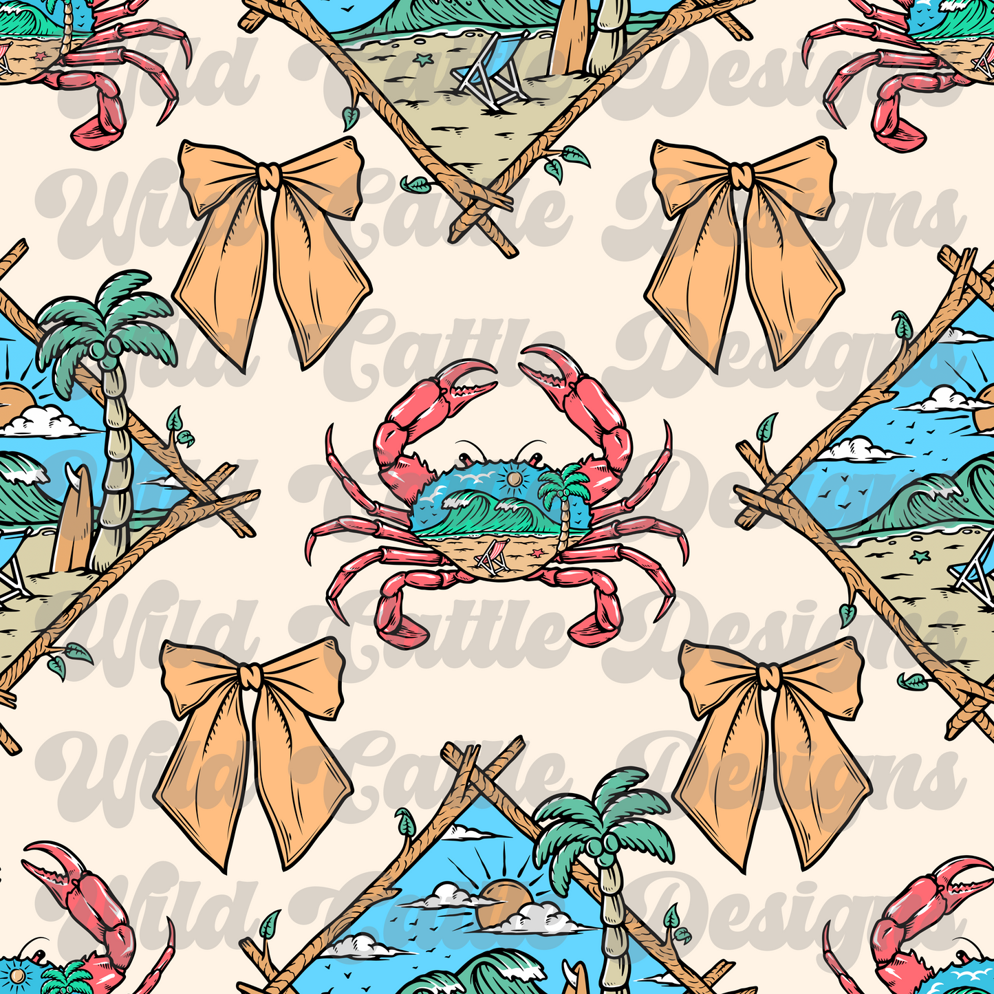 On an island girly seamless