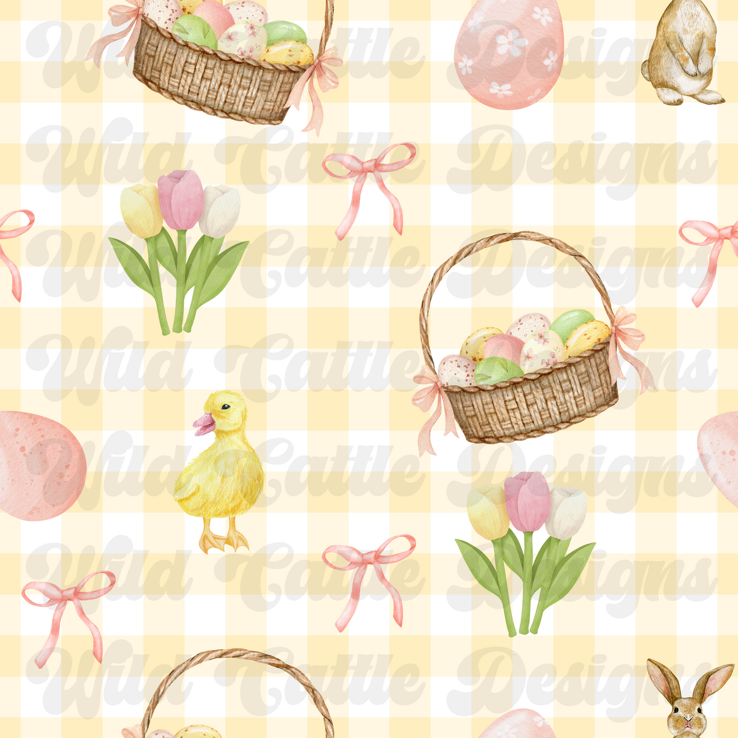 Pastel bunny seamless