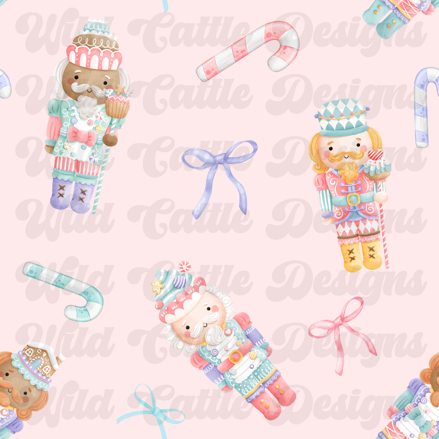 pastel nutcracker seamless