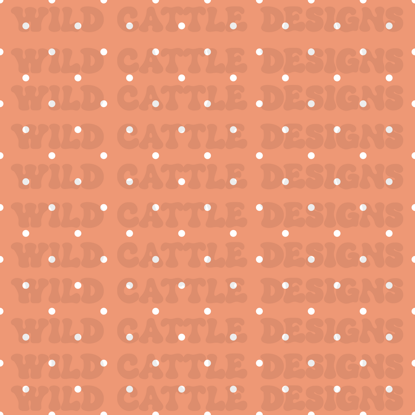 peach floral dot seamless