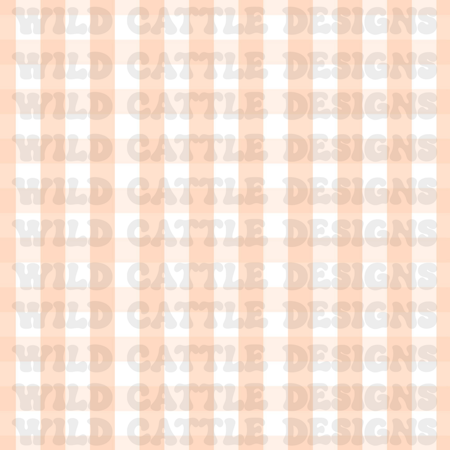 peach floral plaid seamless
