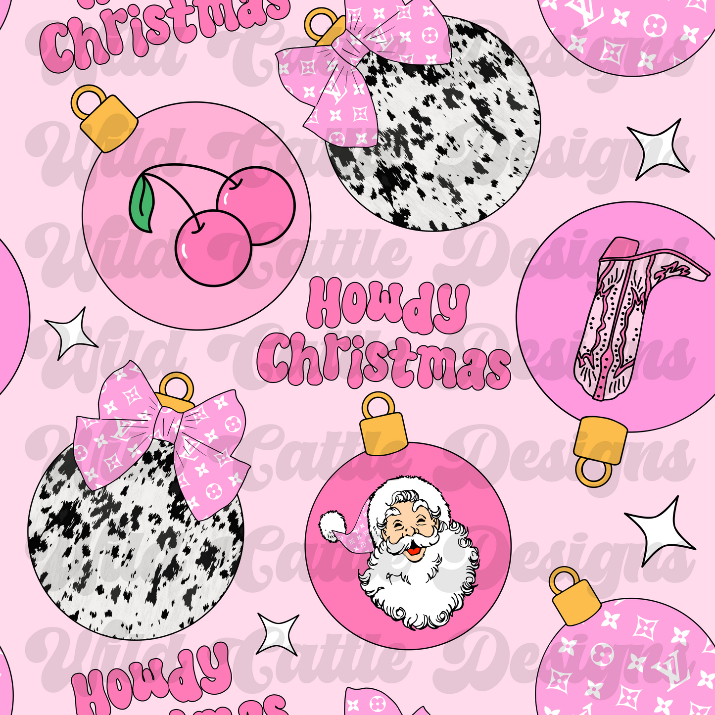 pink boujee christmas seamless