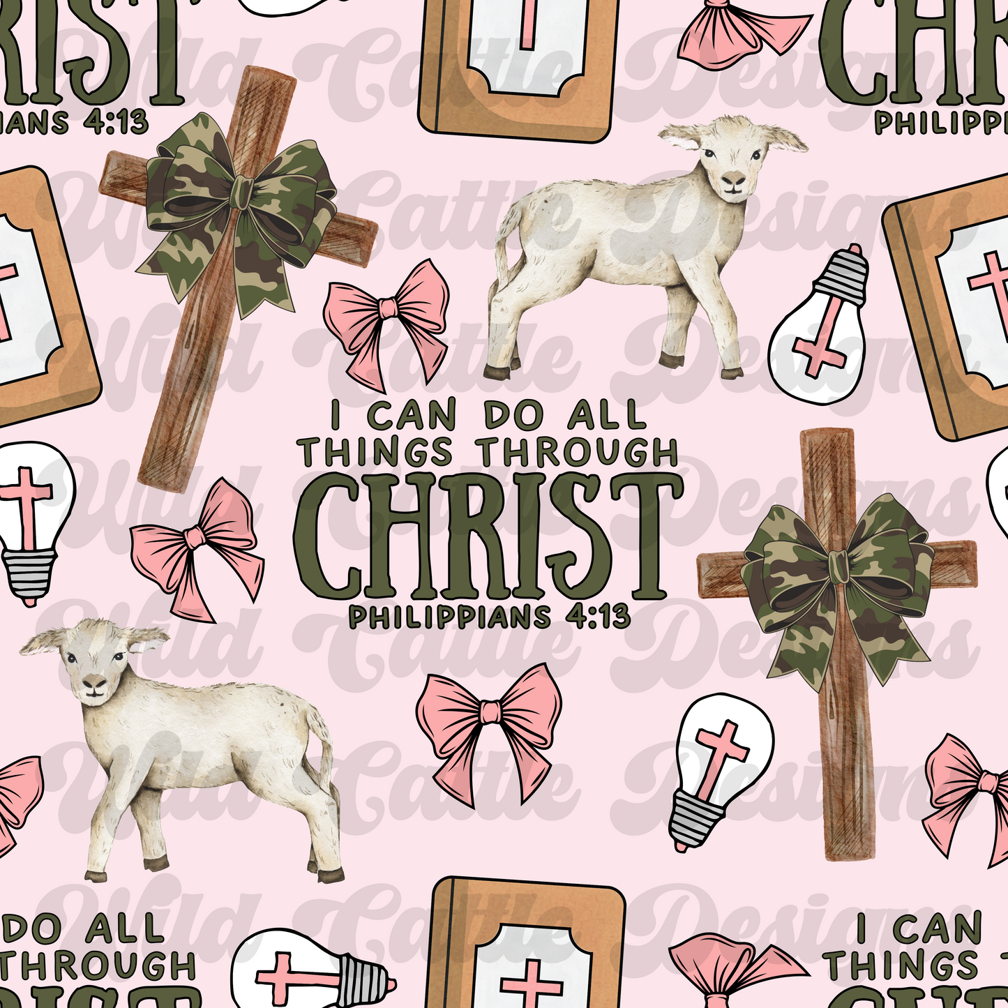 Pink camo through Christ seamless