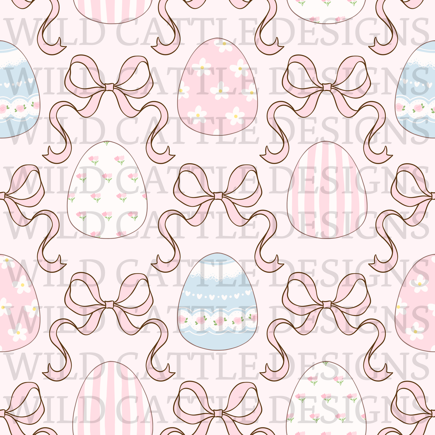 Pink coquette eggs seamless