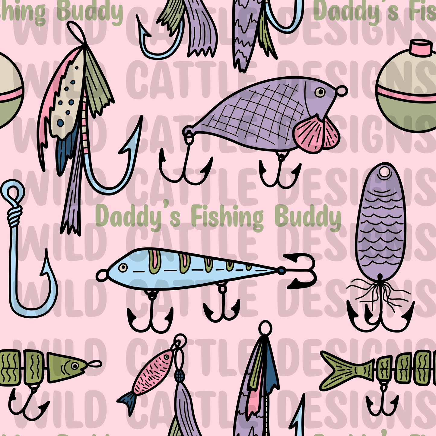 Pink daddys girl seamless