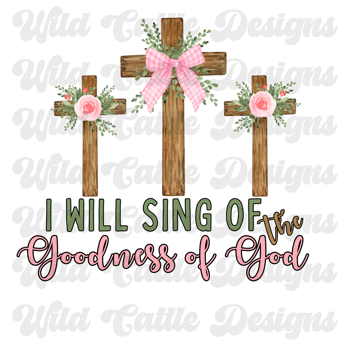 Pink sing of the goodness of god png