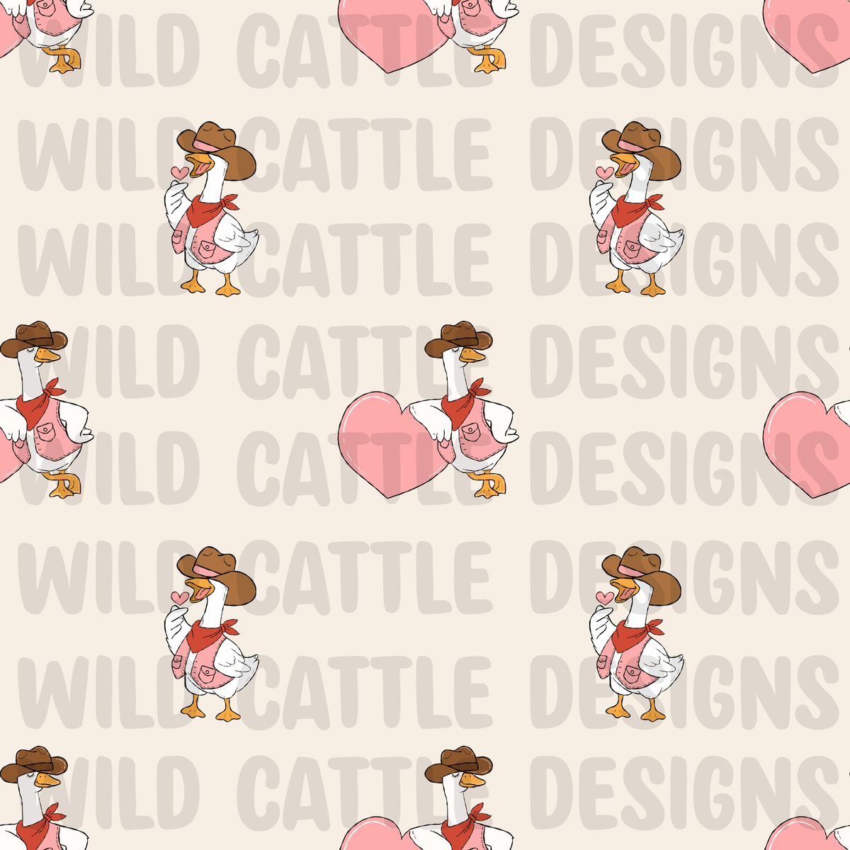 Pink western goose seamless