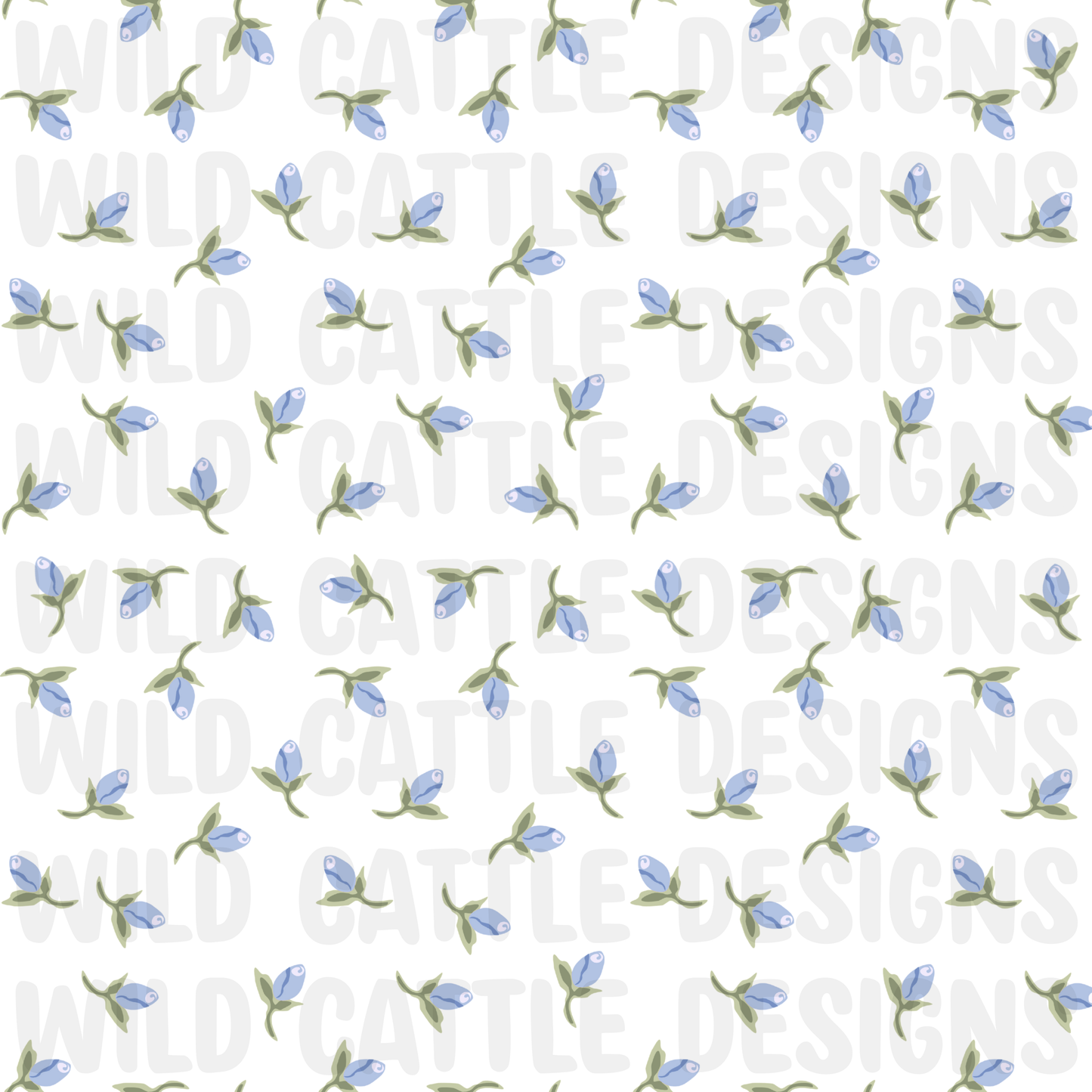 Preppy coquette blue floral