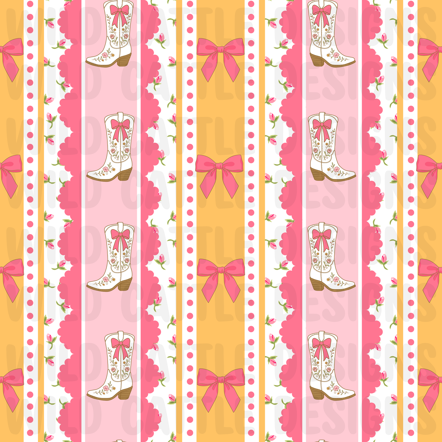 Preppy cowgirl stripes seamless