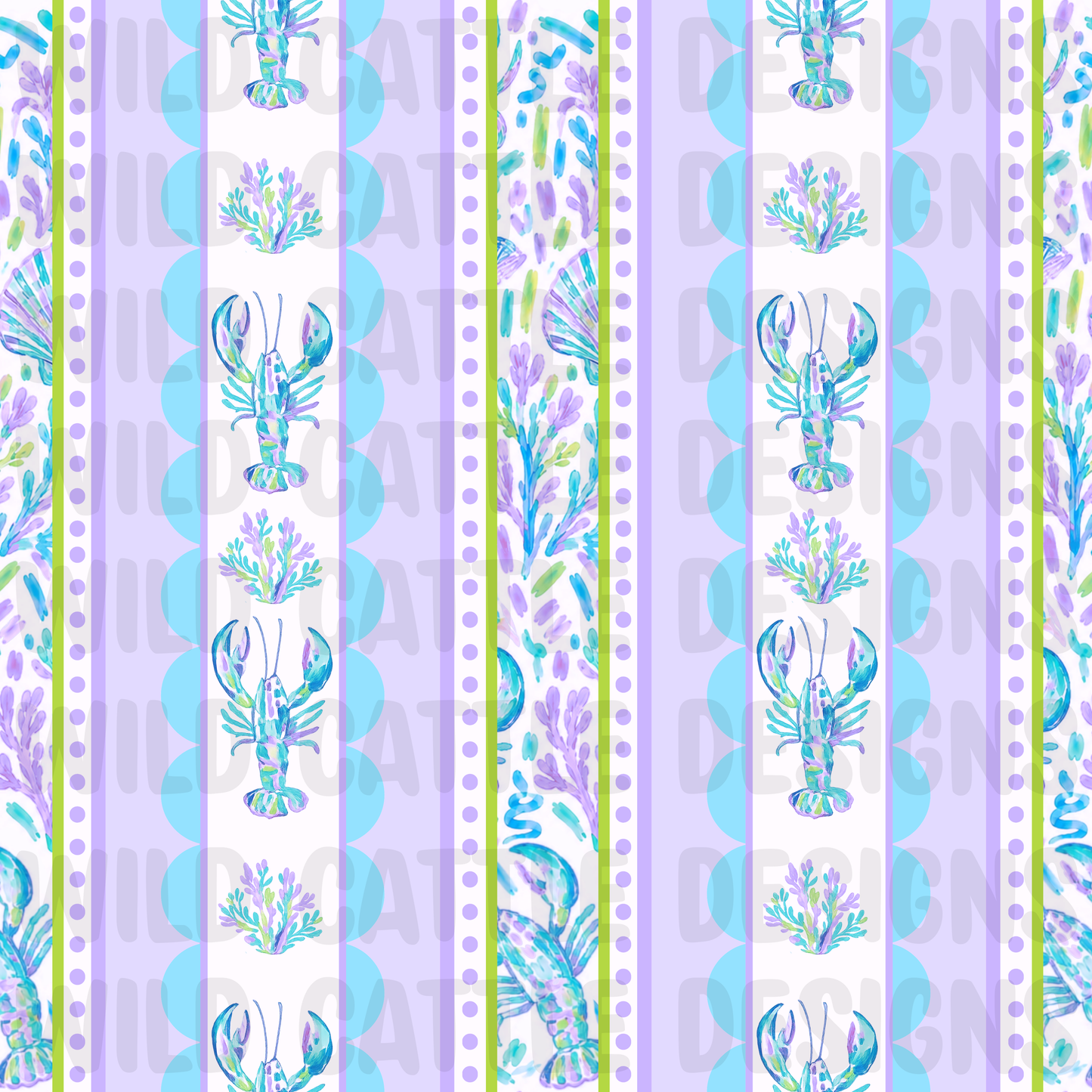 Preppy purple seaside stripes