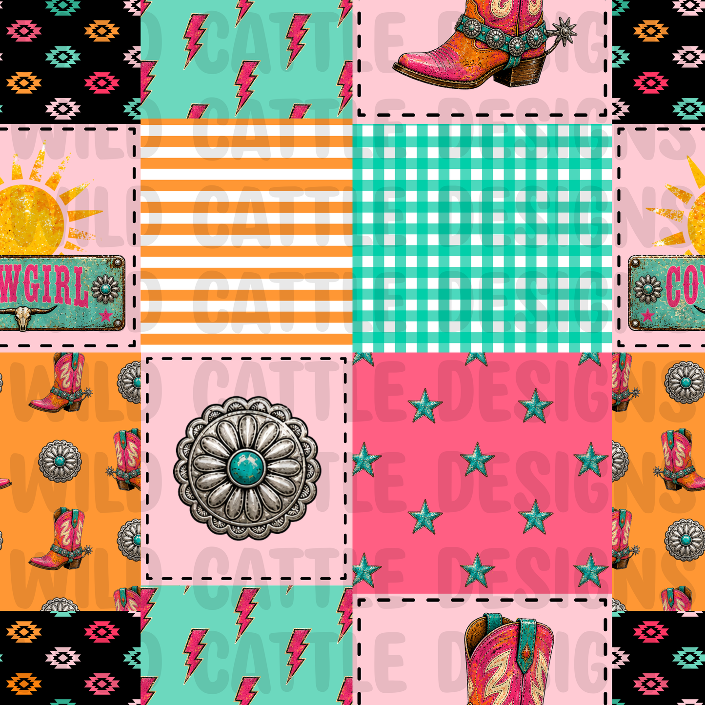 Punchy cowgirl patchwork
