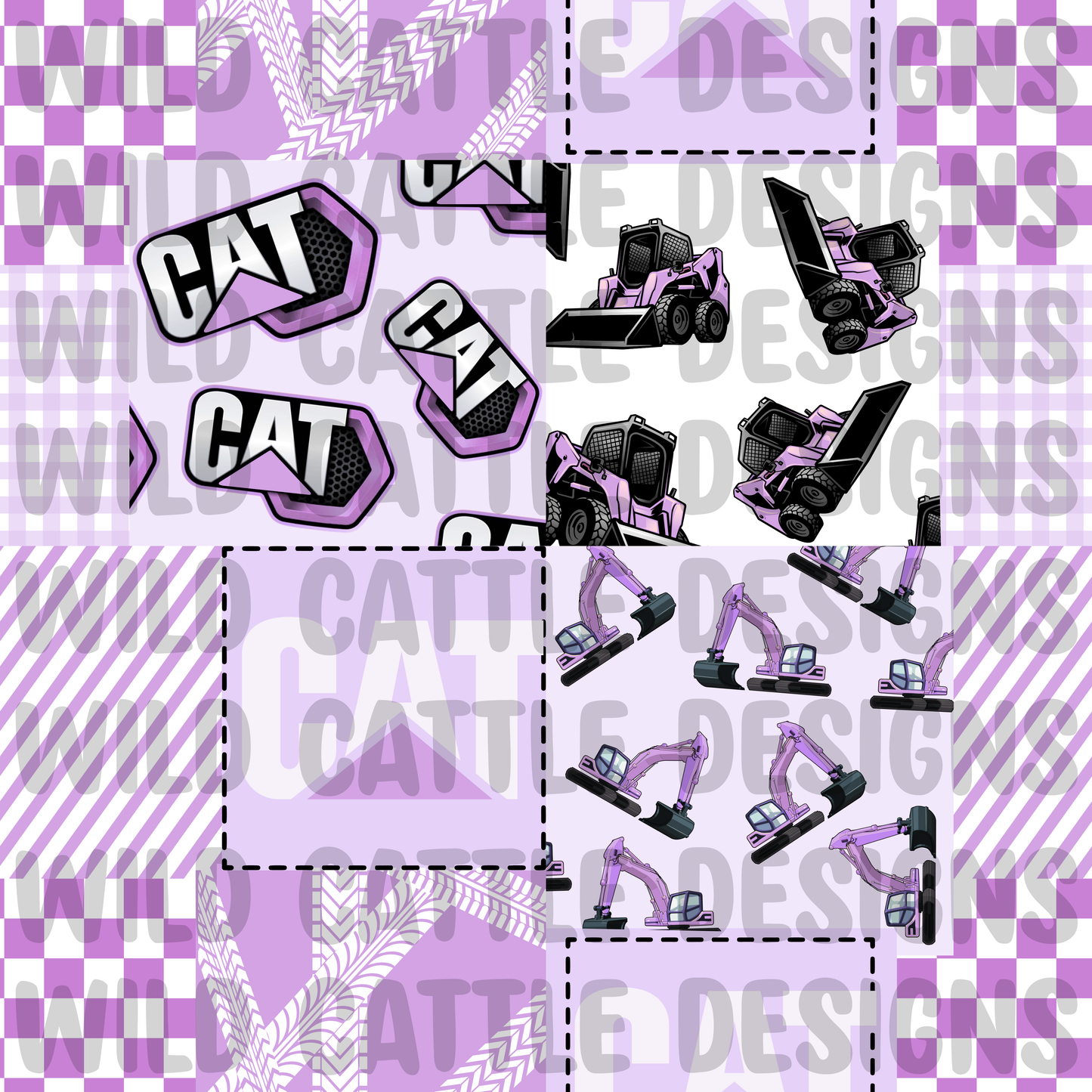 Purple cat patchwork