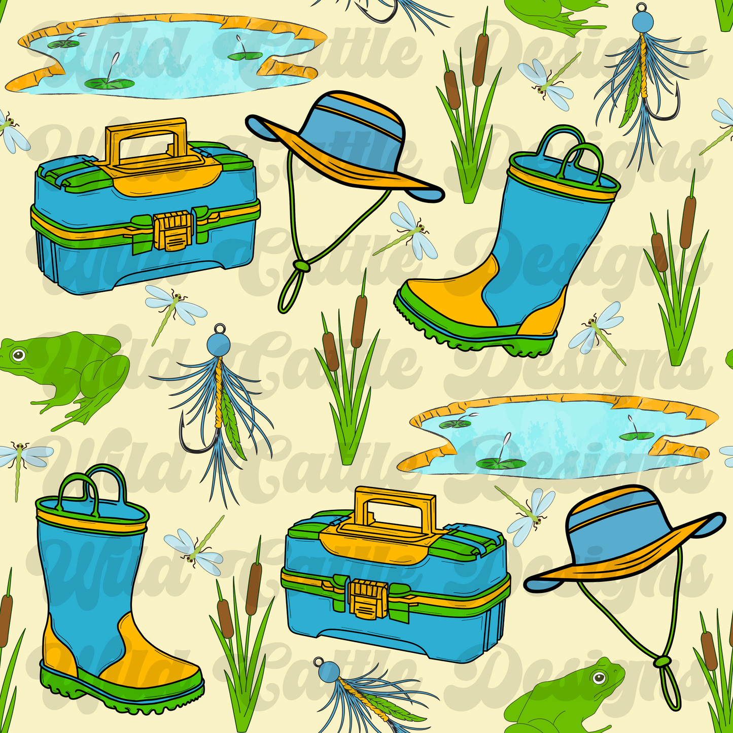 Rather be fishing seamless