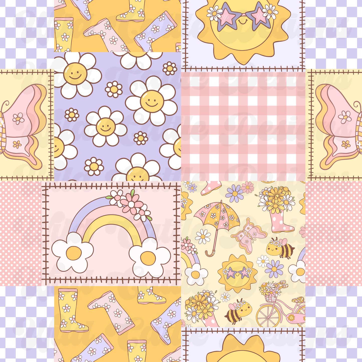 Retro spring spring patchwork