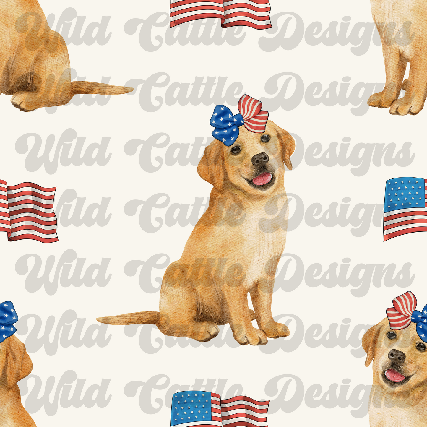 RWB bow retriever seamless