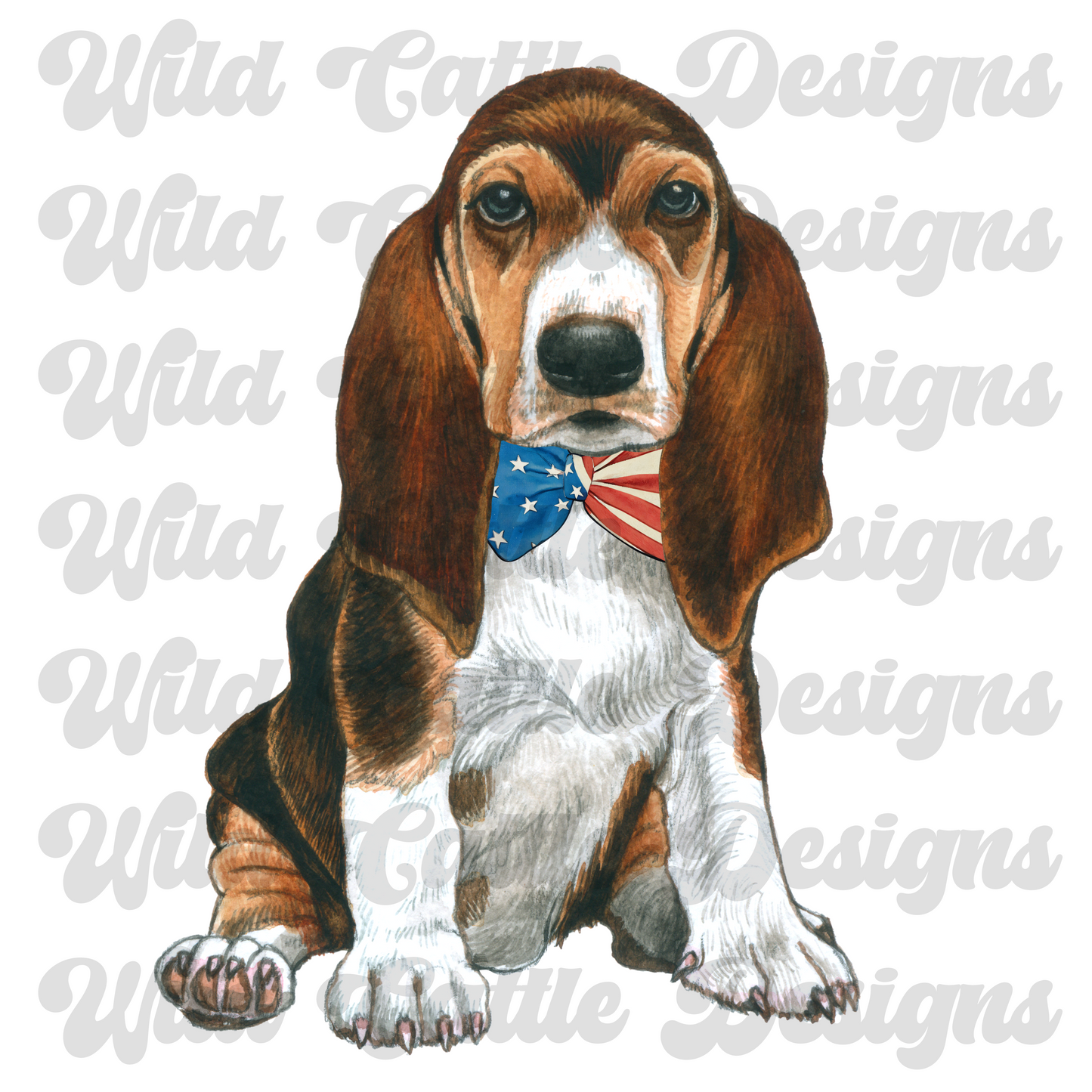 RWB bowtie basset png