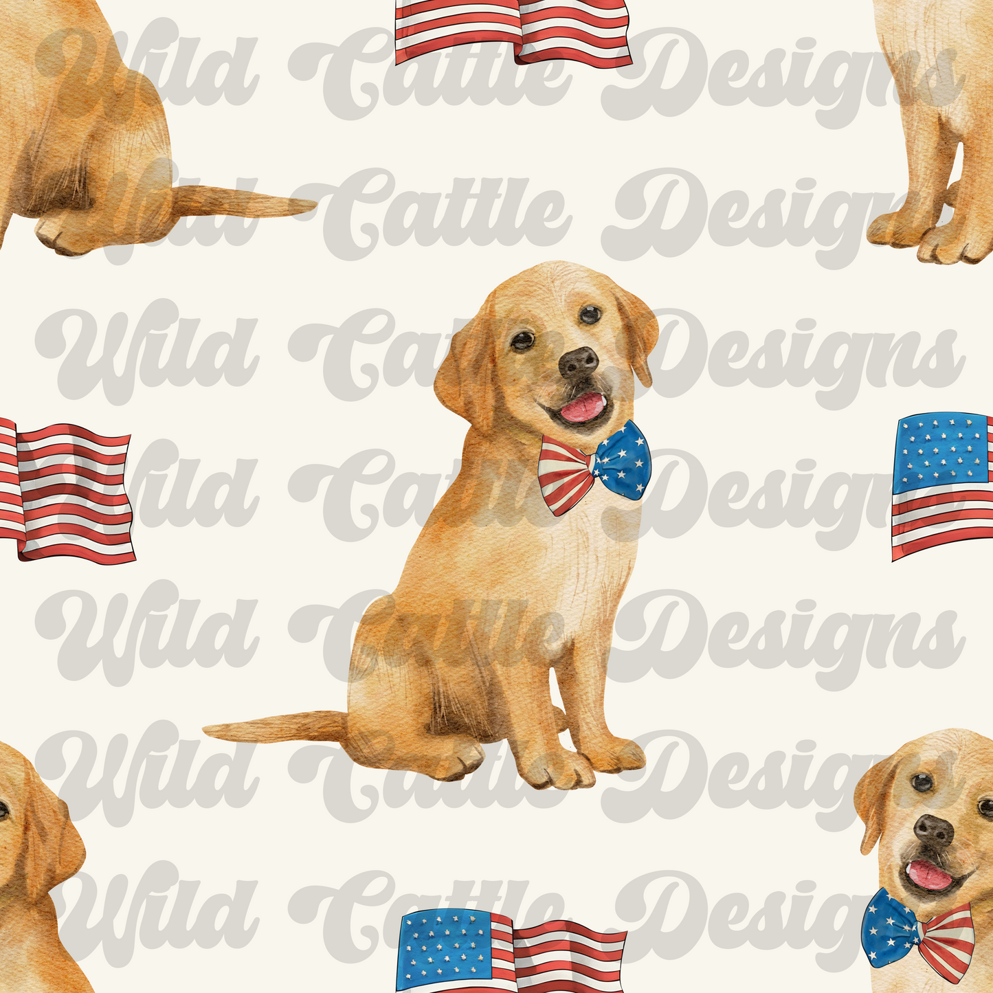 RWB bowtie retriever seamless