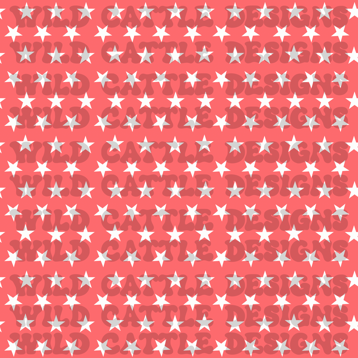 RWB cowgirl star seamless