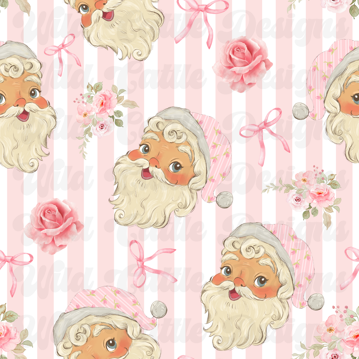 shabby chic santa seamless
