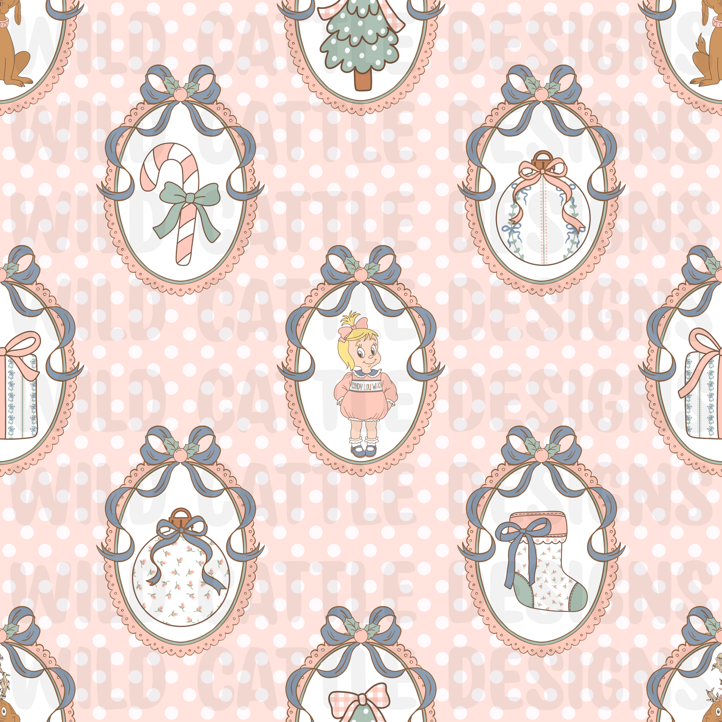 Smocked Cindy Christmas frames