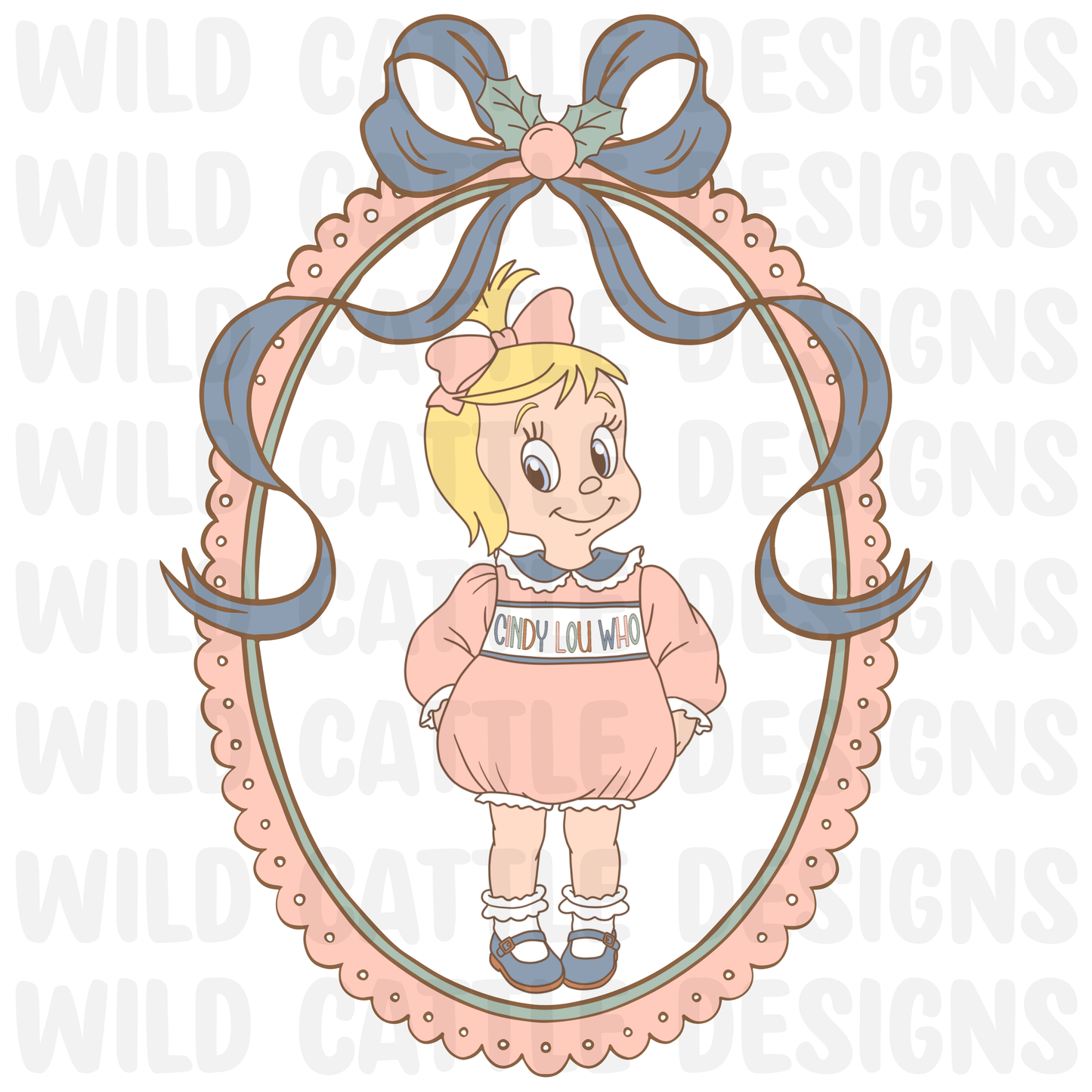 Smocked Cindy frame png