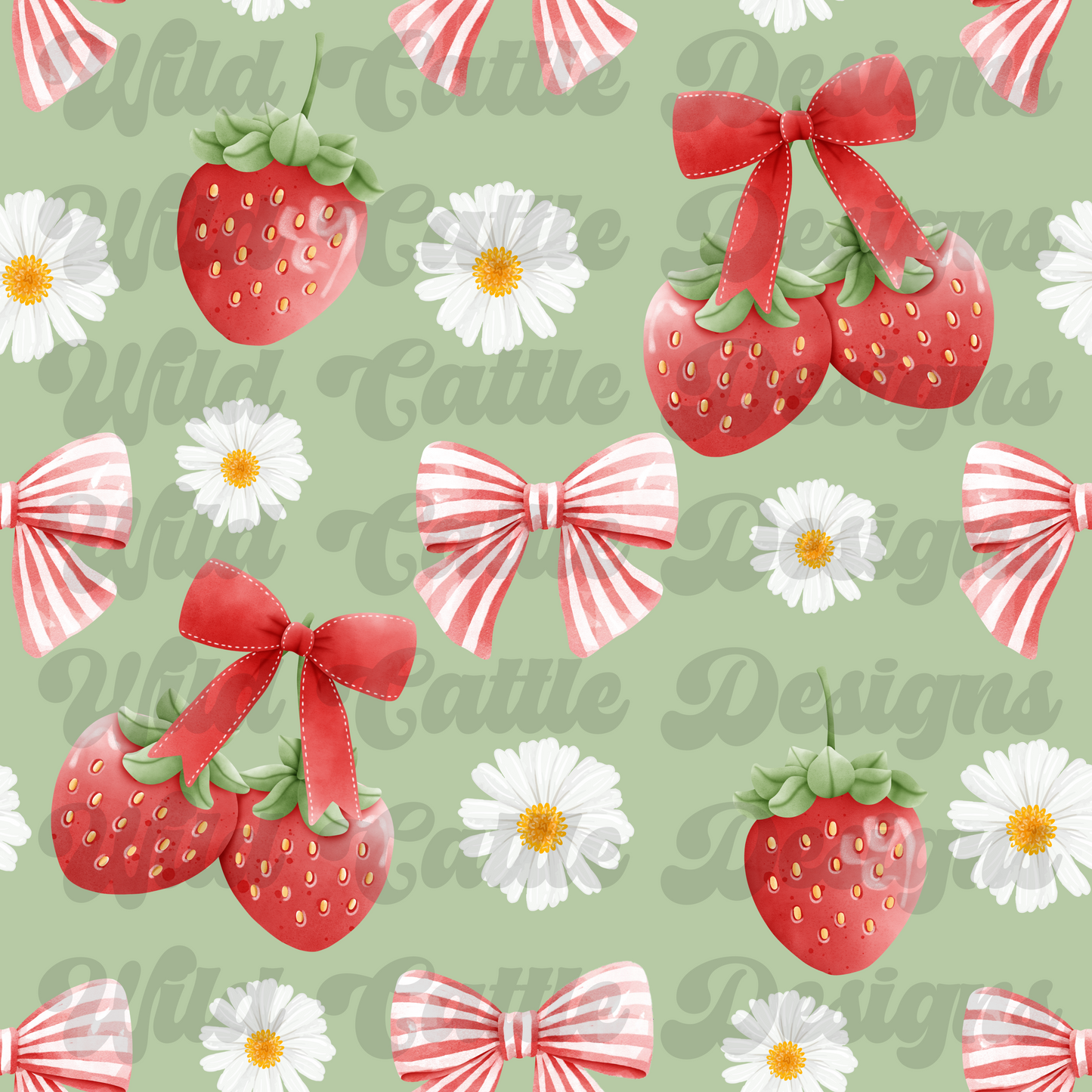 summer strawberries seamless