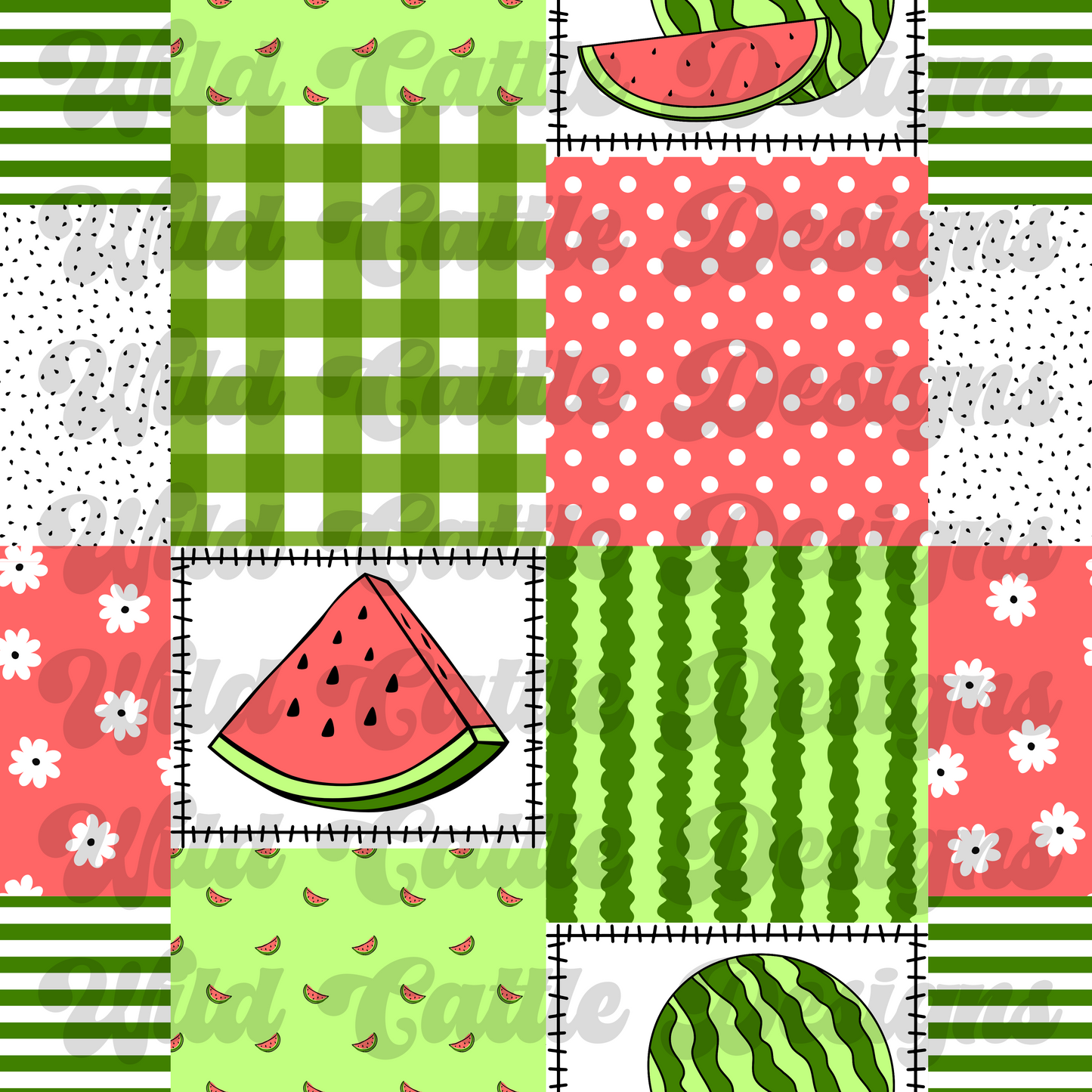 summer watermelon patchwork