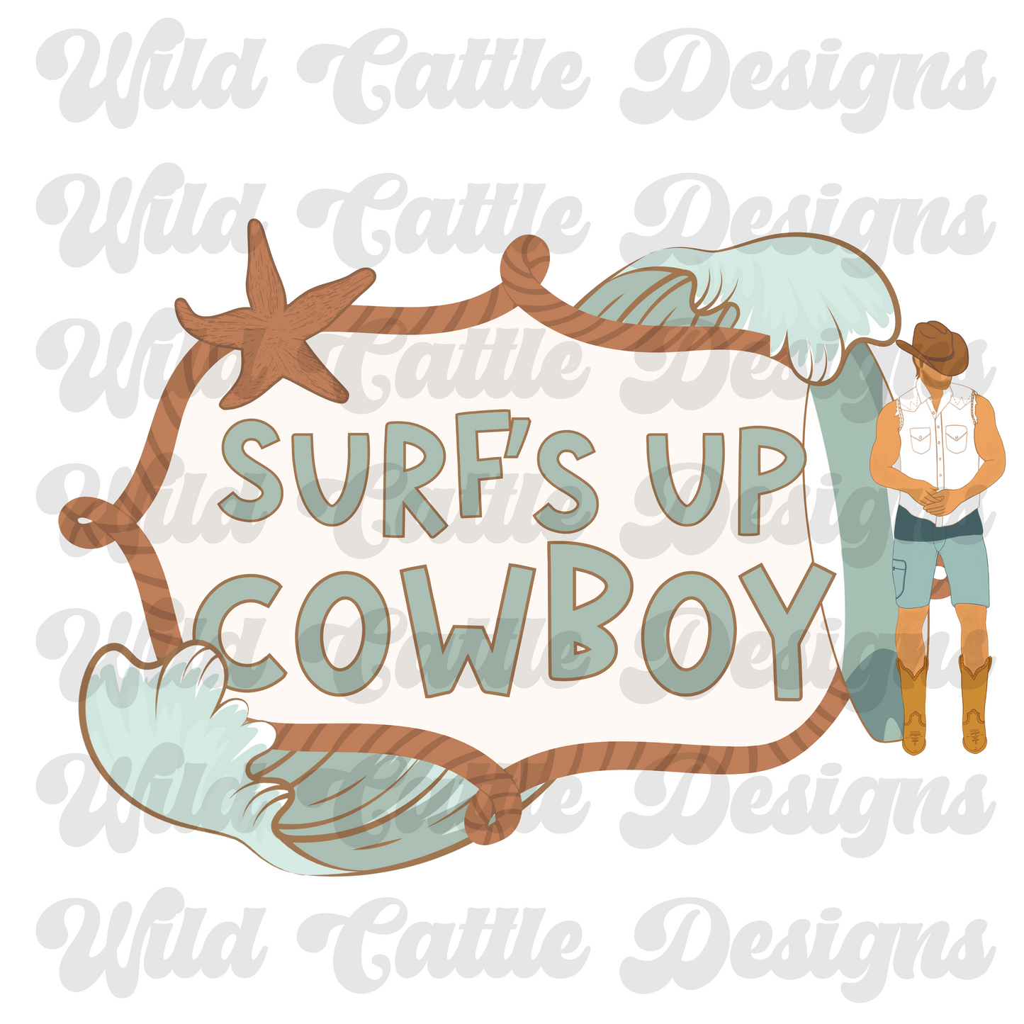 Surf’s Up Cowboy PNG