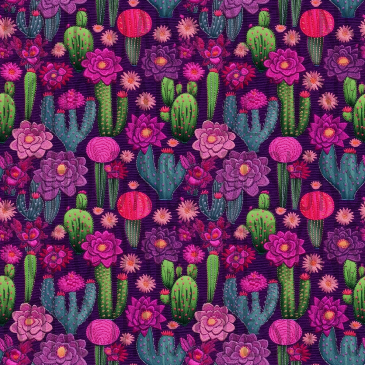 Purple Cactus Seamless