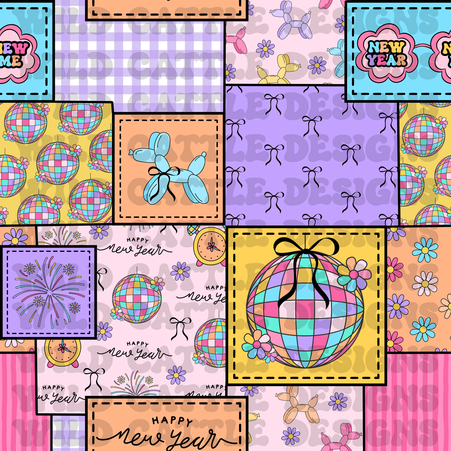 Vibrant new year new me patchwork