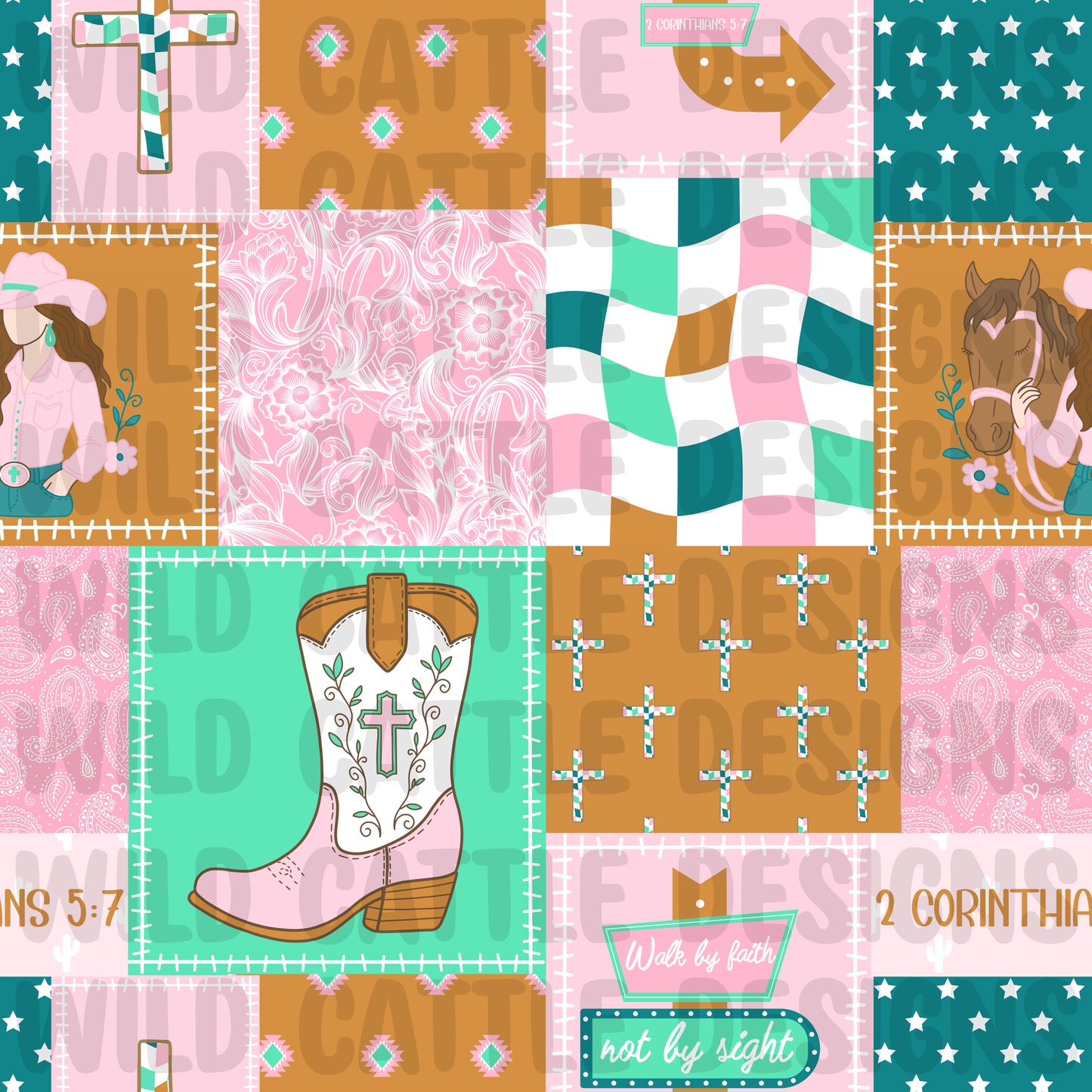 Walk by faith patchwork