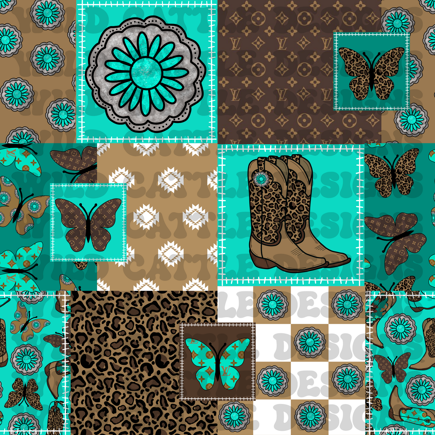 western boujee cowgirl patchwork