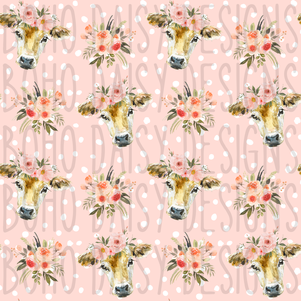 Floral Cow