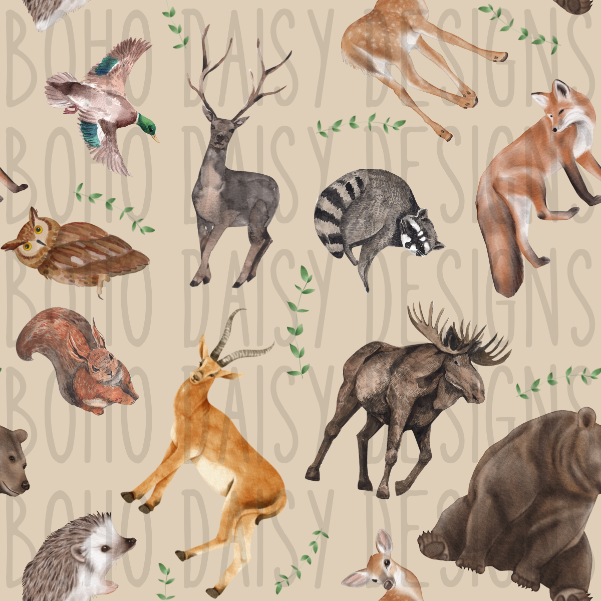Forest Friends Seamless