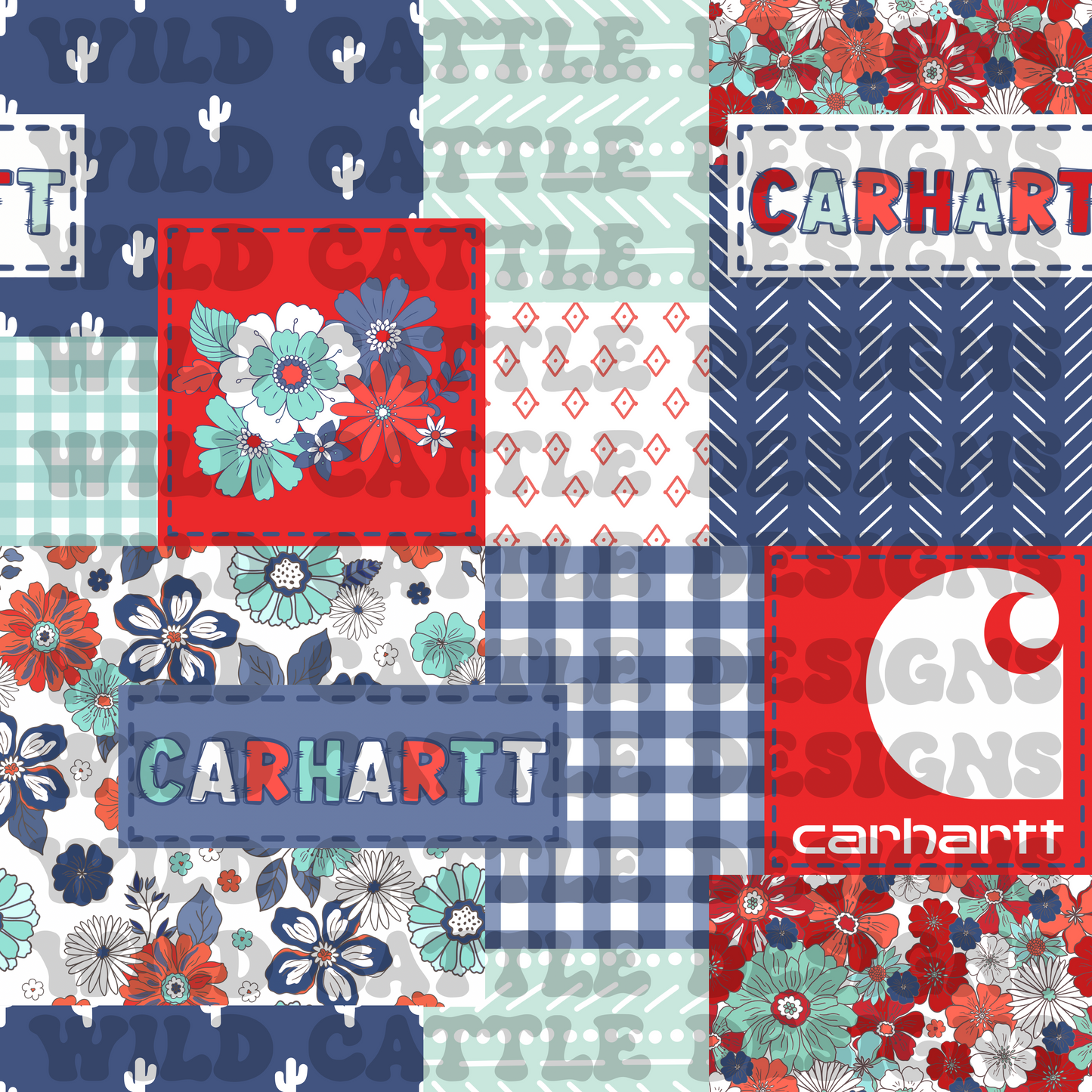 Rwb Boho Floral Patchwork