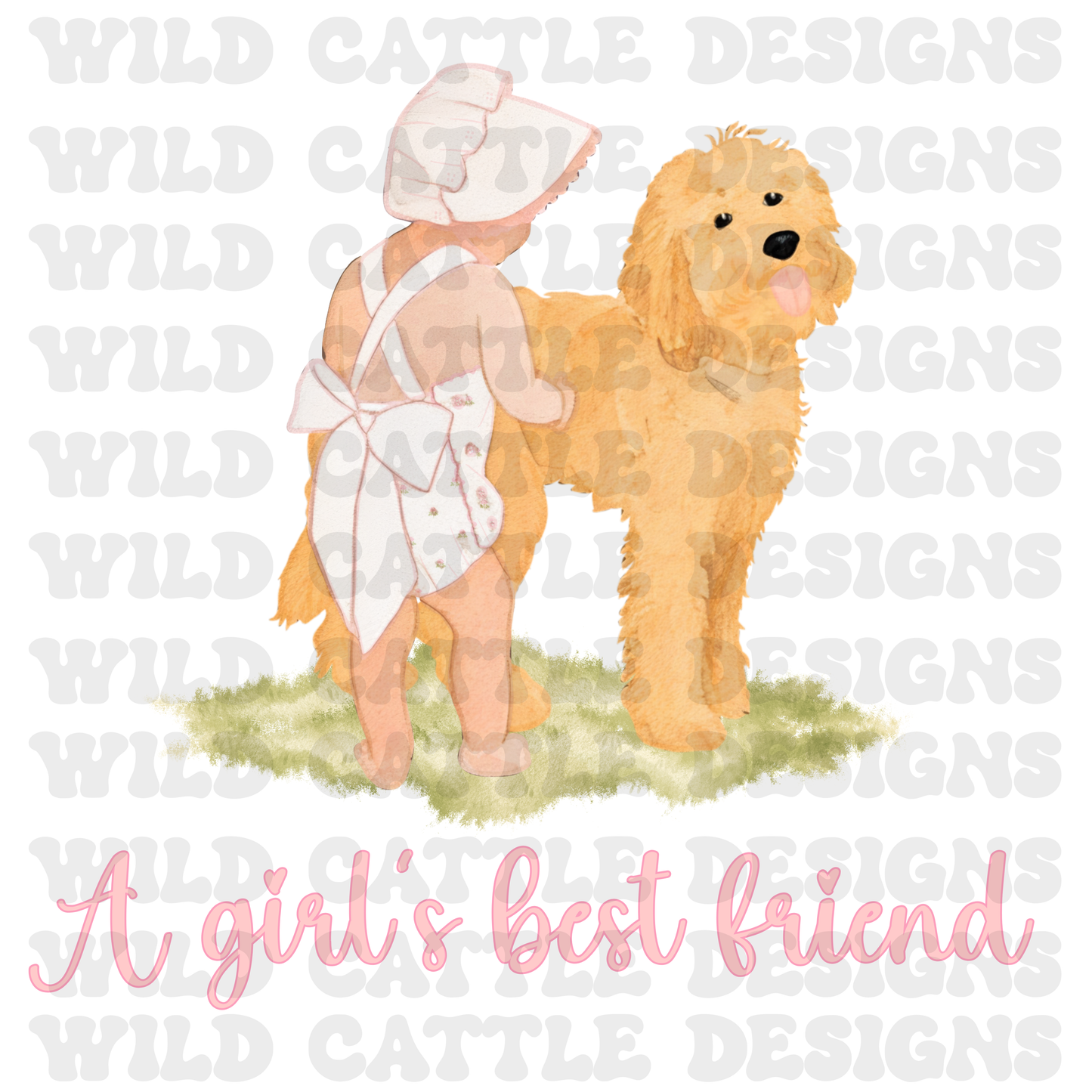 Vintage Girls Best friend PNG