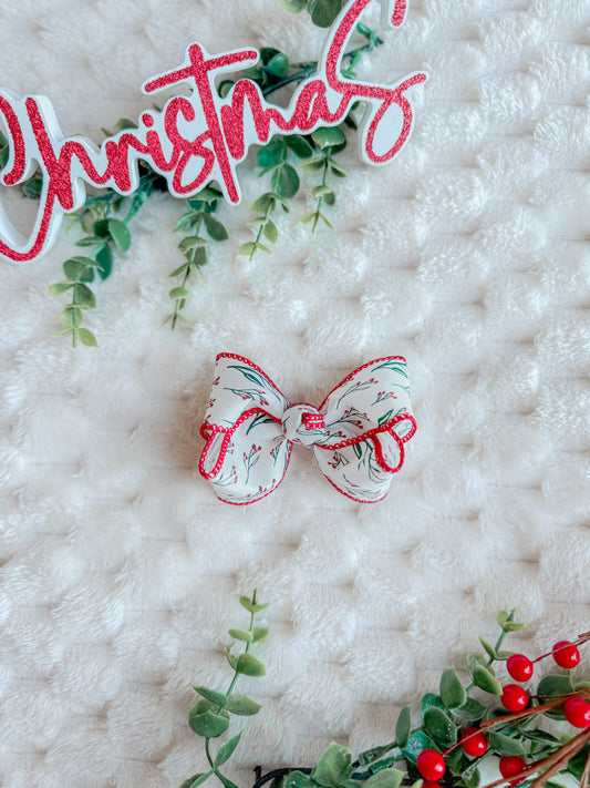 3 in itty bitty holly berry bow